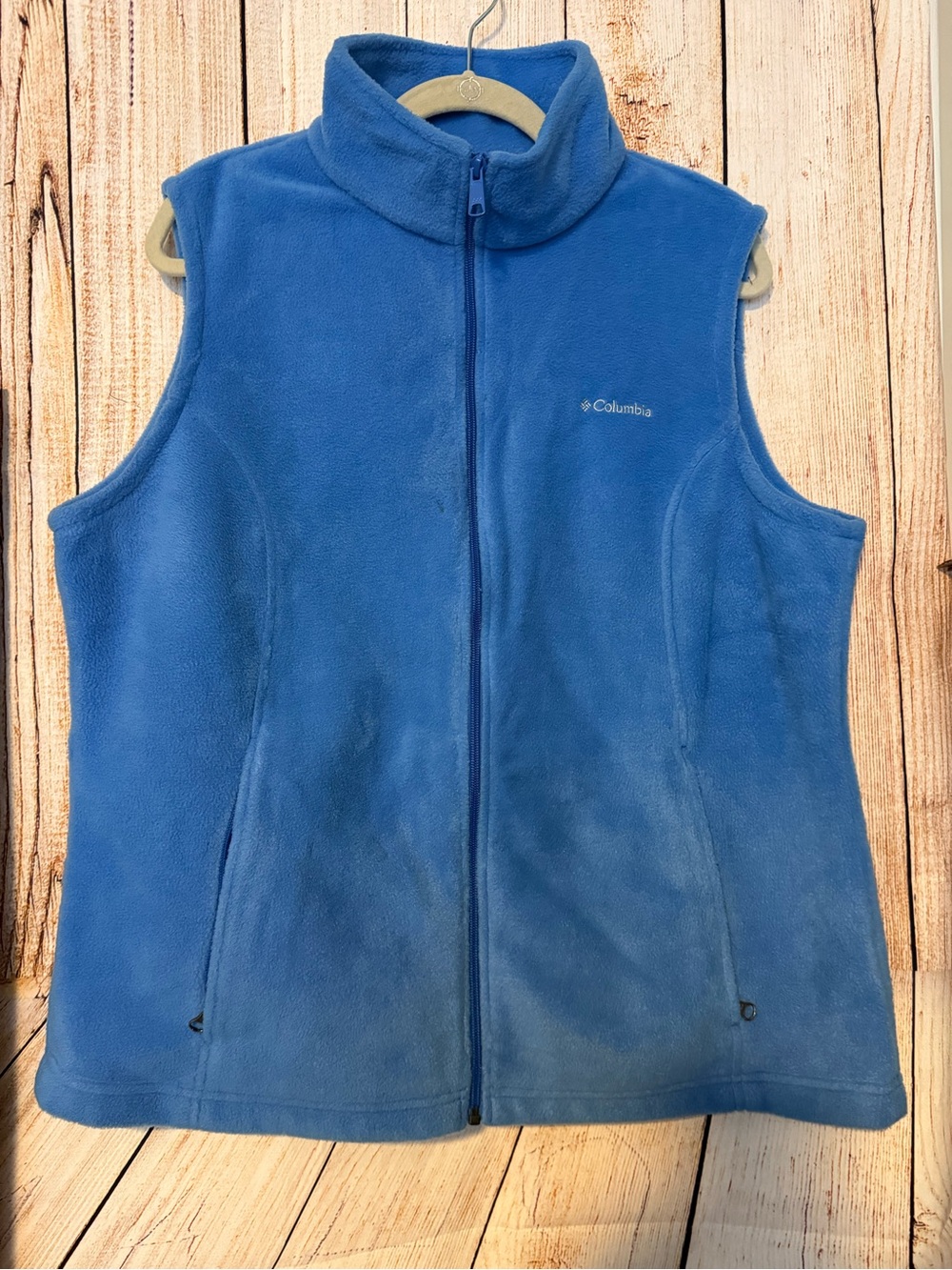 Columbia Blue Fleece Vest - Women's Sleeveless Jacket